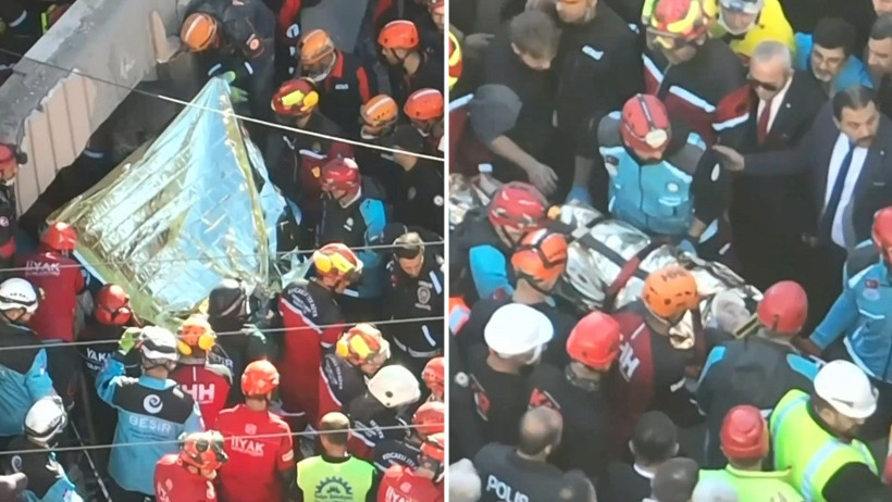 Gebze'de 6 katlı bina çöktü: 5 kişilik aileden Dilara sağ olarak kurtarıldı - Resim : 5