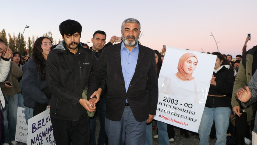 Öğrencilerin Rojin için başlattıkları eyleme baba Kabaiş de destek verdi - Resim : 2