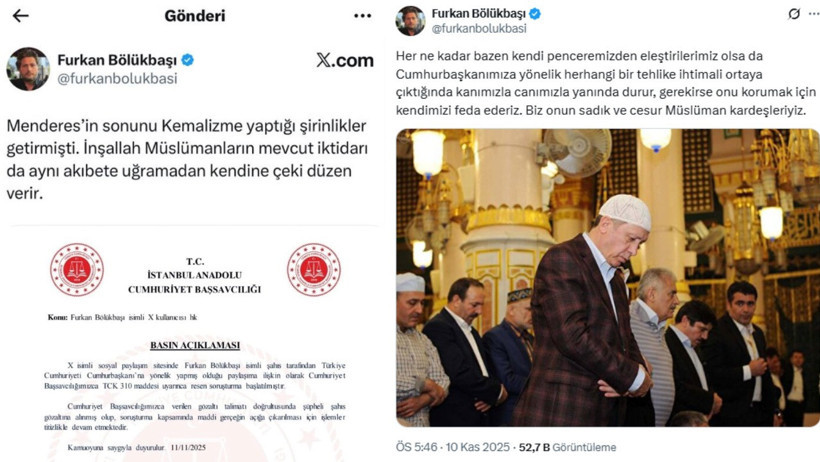 AKP'li Furkan Bölükbaşı, Cumhurbaşkanı'na tehdit'ten gözaltına alındı - Resim : 1