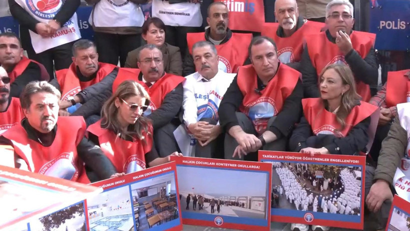 Meclis’e yürümek isteyen Eğitim-İş üyelerine polis barikatı - Resim : 2