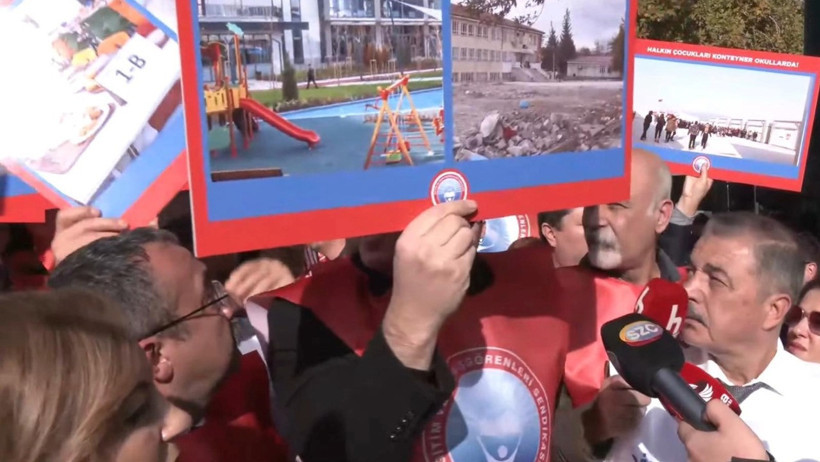 Meclis’e yürümek isteyen Eğitim-İş üyelerine polis barikatı - Resim : 3