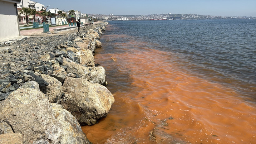 Tekirdağ'da deniz turuncuya büründü - Resim : 1