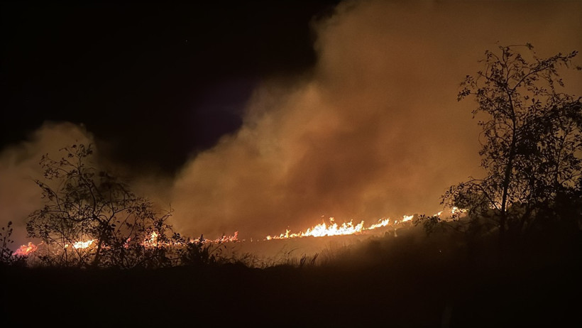 Bodrum'da korkutan yangın - Resim : 1