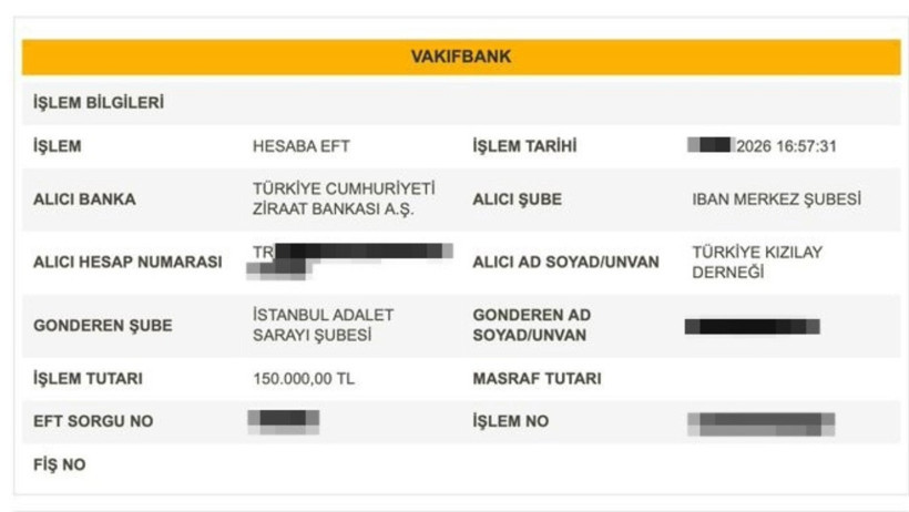 Adalet Bakanı Akın Gürlek, Kızılay’a 150 bin lira bağışladı - Resim : 1