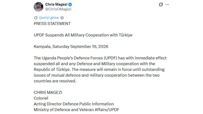 Uganda ordusu Türkiye ile tüm ilişkileri askıya aldı - Resim : 2