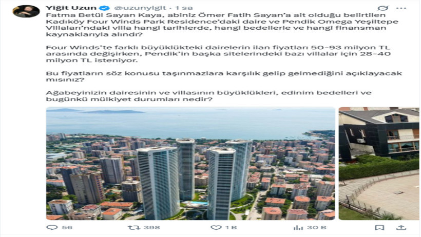 Fatma Betül Sayan Kaya ve ailesine ilişkin tapu iddiaları. Lüks villa ve araziler listelendi - Resim : 4