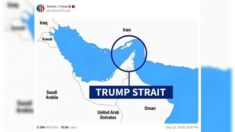Trump haritada yuvarlak içine aldığı yere Trump adını verdi. O ülkeden sert yanıt geldi - Resim : 2