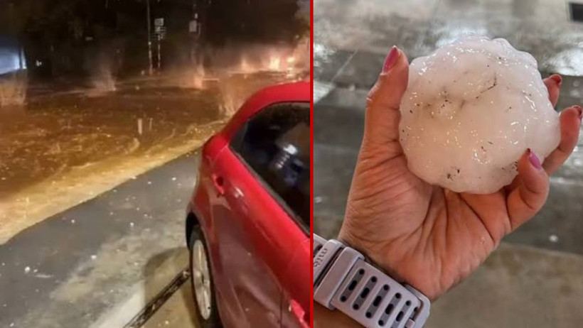 Gökyüzünden kurşun gibi yağdı. Araçları parçaladı camları kırdı - Resim : 2