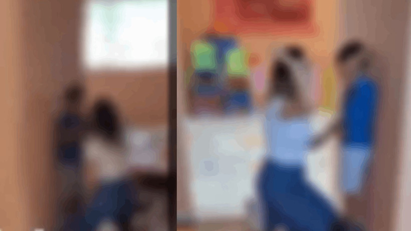 Anaokulunda 5 yaşındaki &ccedil;ocuğa dayak kamerada. Bu kadını kim &ouml;ğretmen yaptı? - Resim : 1