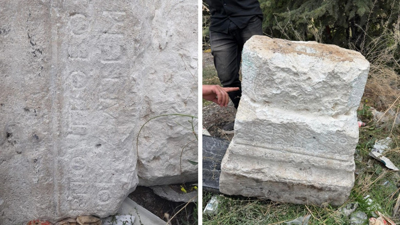 Caminin &ouml;n&uuml;ndeki Roma d&ouml;nemi eserini kep&ccedil;eyle &ccedil;aldılar! - Resim : 1