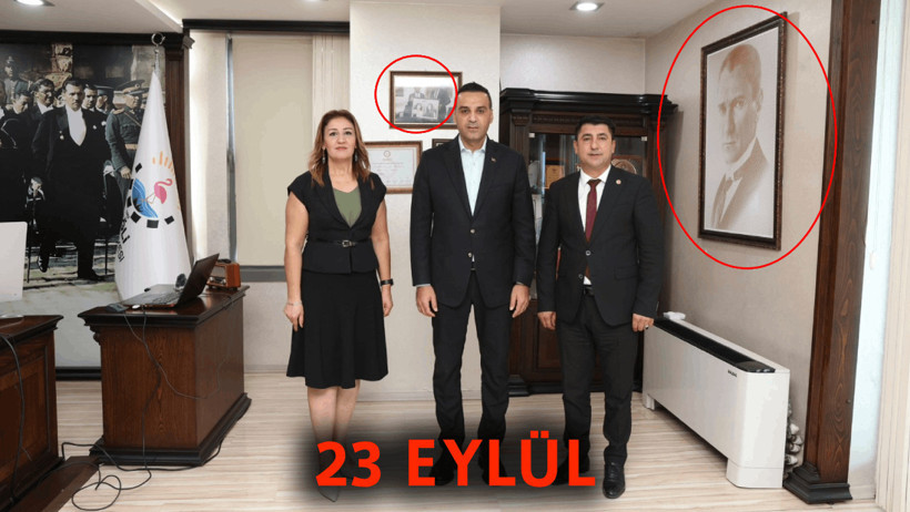 AKP'ye geçen belediye başkanı Atatürk fotoğraflarını kaldırdı Erdoğan'ın fotoğrafını astı - Resim : 2