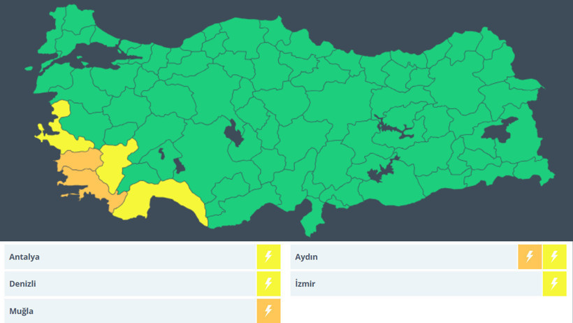 Meteoroloji'den sarı ve turuncu kodlu uyarı geldi. Ege’de gökyüzü kararıyor - Resim : 3