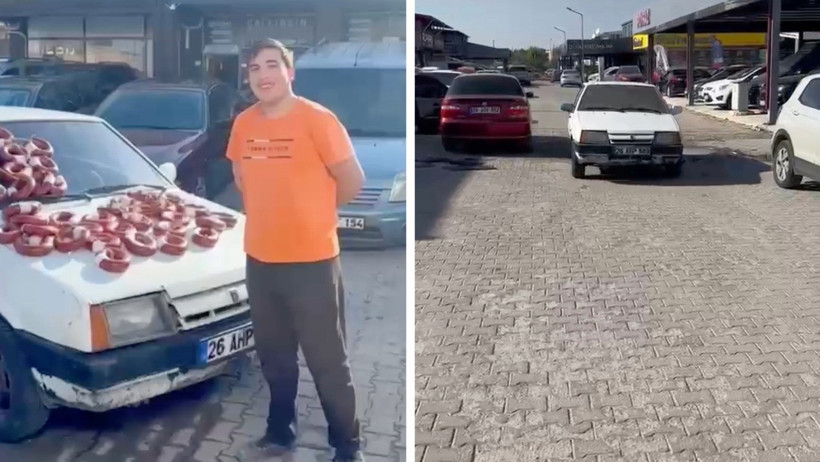 100 kilo sucukla otomobil sahibi oldu - Resim : 2