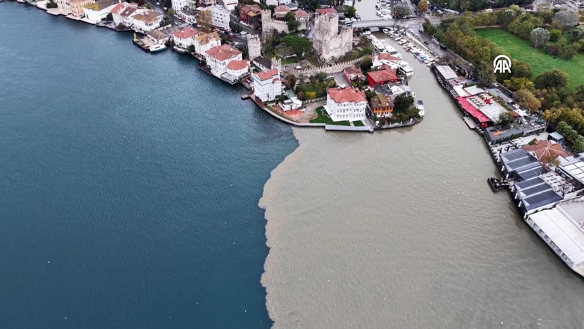 İstanbul Boğazı çamurla kaplandı. Doğa adeta çizgi çekti - Resim : 1