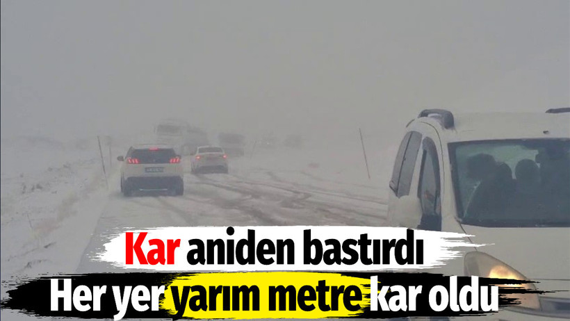 Kar aniden bastırdı. Her yer yarım metre kar oldu - Resim : 2