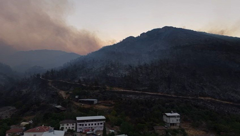 Bir zamanlar yemyeşildi: Bursa'da yanan bölge havadan görüntülendi - Resim: 1