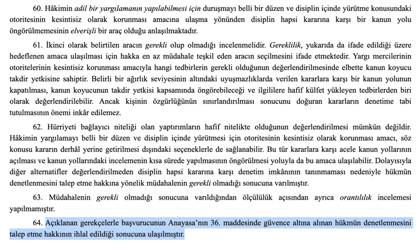 Hakimle polemiğe girince bir g&uuml;nl&uuml;ğ&uuml;ne hapse atıldı, tazminat kazandı - Resim : 1