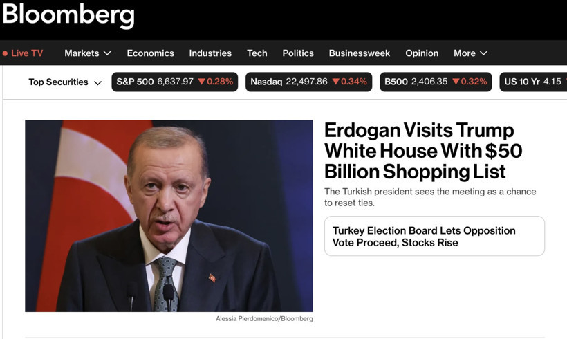 Bloomberg'den Erdoğan-Trump görüşmesi yorumu: Alışveriş listesiyle gelecek - Resim : 1