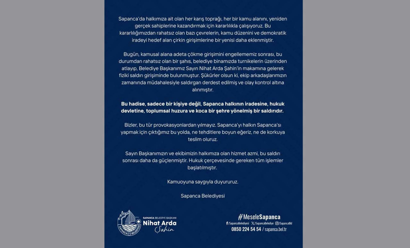 Sapanca Belediye Başkanı'na saldırı girişimi - Resim : 1