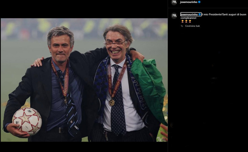 Mourinho eski başkanını unutmadı: Anlamlı paylaşım - Resim : 1