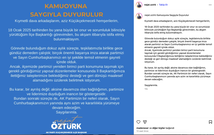 AKP'deki görevinden istifa ederken dert yandı - Resim : 1