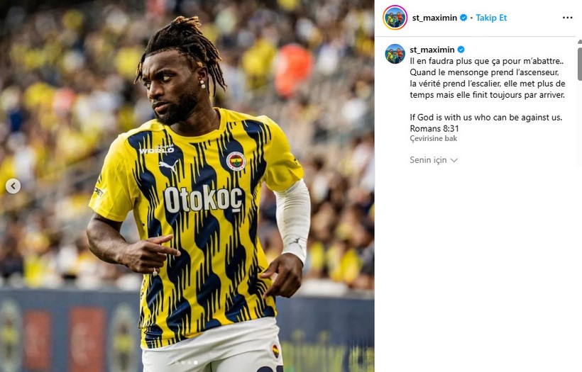 Fenerbahçe’de Mourinho ve Saint-Maximin gerilimi tırmanıyor: Gece yarısı paylaşım! - Resim : 1