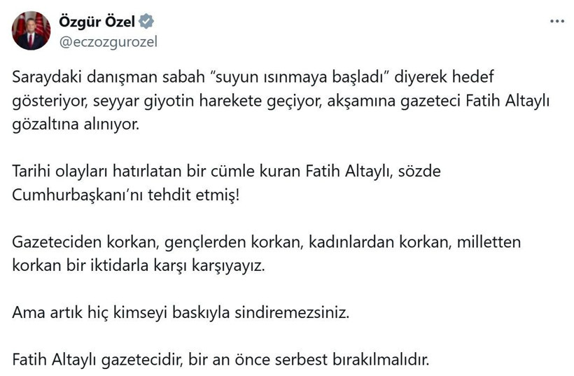 Gazeteci Fatih Altaylı'nın gözaltına alınmasına art arda tepki - Resim: 1