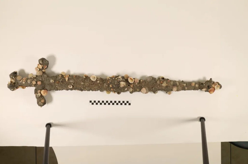 Denize dalmıştı kumların arasında bunu g&ouml;rd&uuml;. 900 yıllık tarihi kılı&ccedil; &ccedil;ıktı - Resim : 1