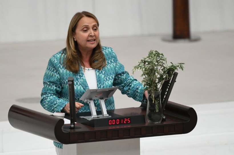 CHP'li Semra Dinçer çıplak ayakla kürsüye çıktı - Resim: 1