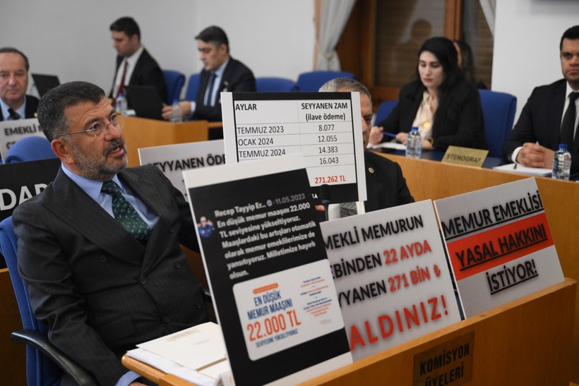 Meclis’te seyyanen zam protestosu - Resim : 1