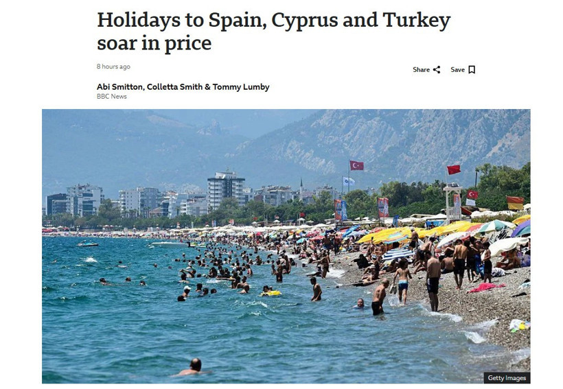 BBC'den dikkat çeken Türkiye'de tatil analizi: Fiyatlar arttı, İngilizler bile kısa kesiyor - Resim : 1
