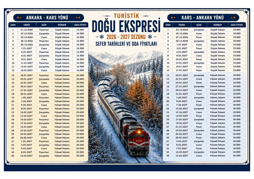 Doğu ekspresi bileti satışa çıkıyor. İşte Turistik Doğu ekspresi bilet fiyatları - Resim : 3