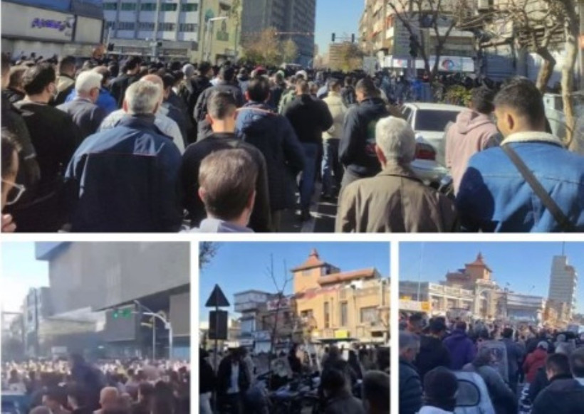 İran'da son yılların en büyük protesto dalgası: Yüzlerce iş yeri kepenk kapattı - Resim : 1