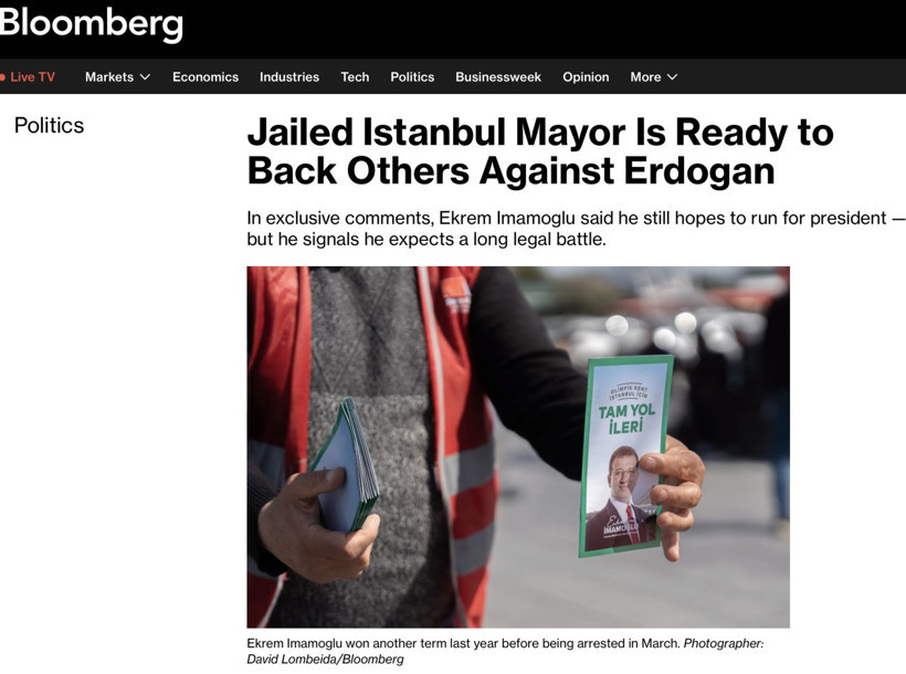 İmamoğlu, Bloomberg'e konuştu: Başka adayı desteklemeye hazırım - Resim : 1