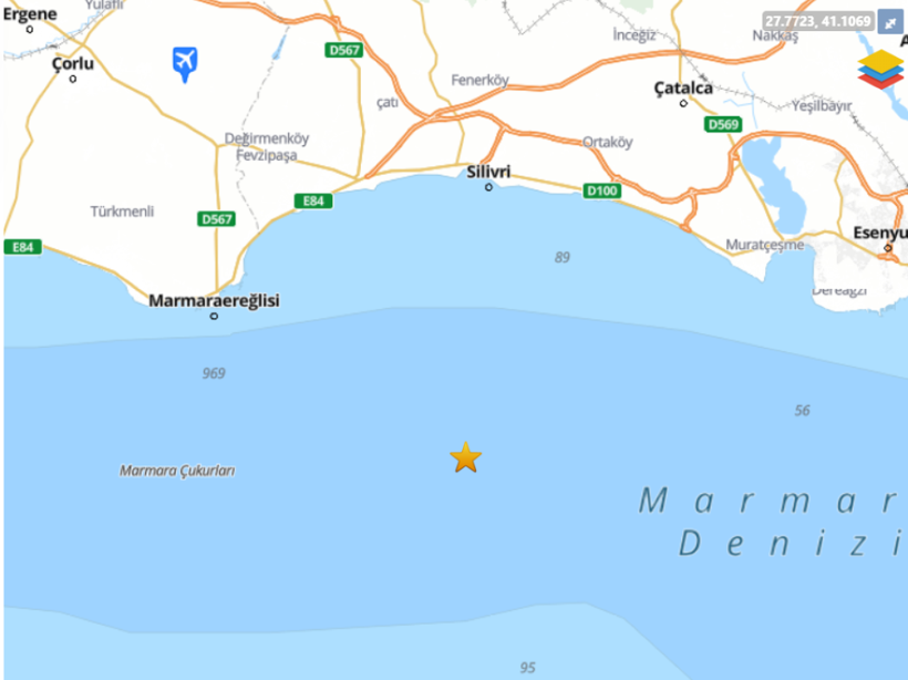 Marmara Denizi'nde deprem! İstanbul'da da hissedildi - Resim : 1