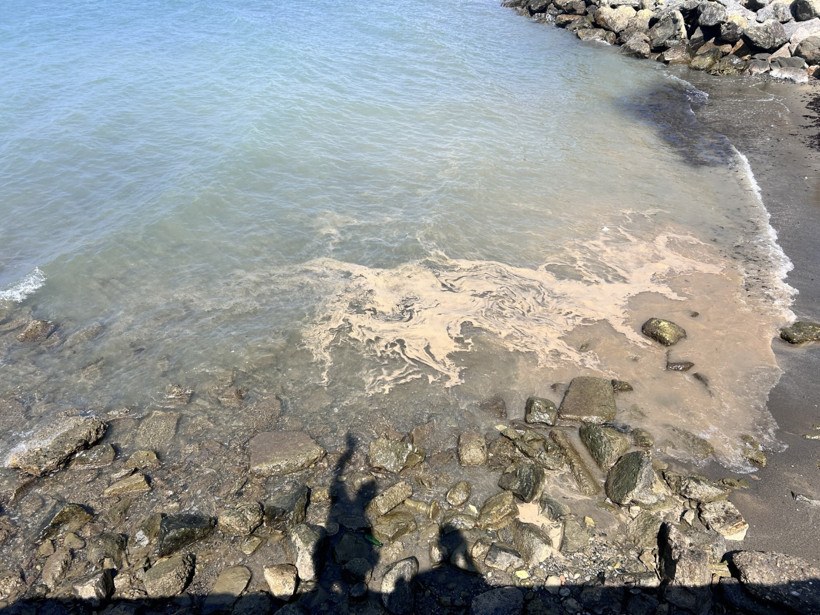 Hatay'da endişe yaratan görüntü: Deniz köpürdü - Resim : 1