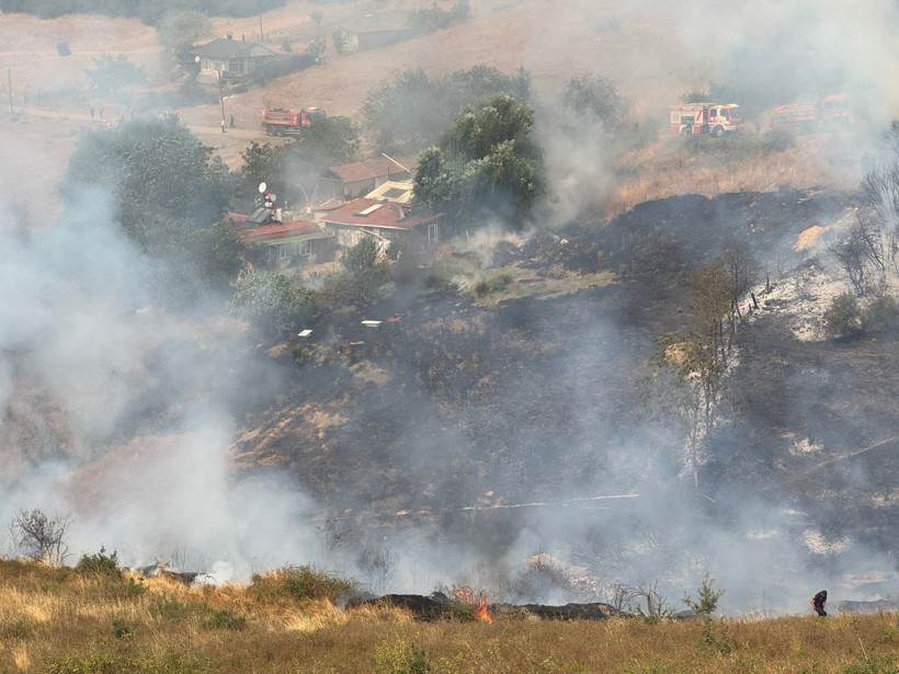 Kocaeli'de orman yangını: Alevler evlere sıçradı - Resim : 1