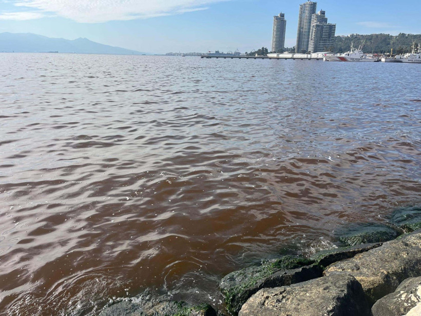 İzmir Körfezi’nde endişe veren görüntü: Deniz kahverengiye döndü - Resim : 3