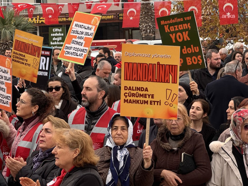 Mandalina üreticilerinden traktörlü konvoy: Çiftçi bitti - Resim : 2