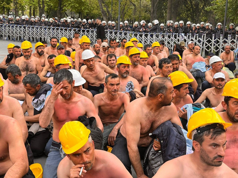 Açlık grevindeki madencilere polis müdahalesi - Resim: 9