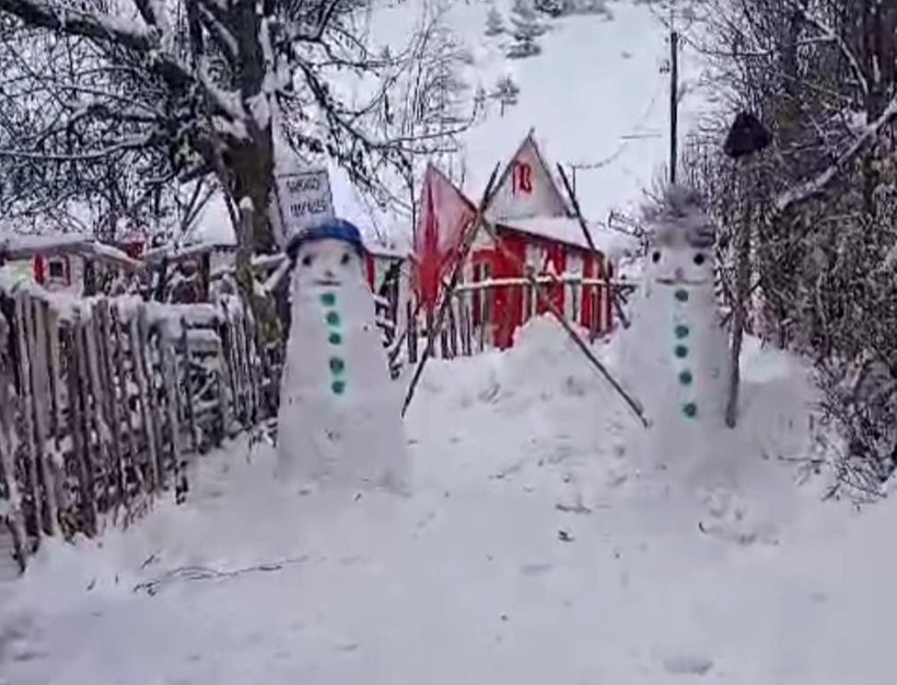 Tek başına yaşadığı köyde kardan ordu kurdu - Resim : 1