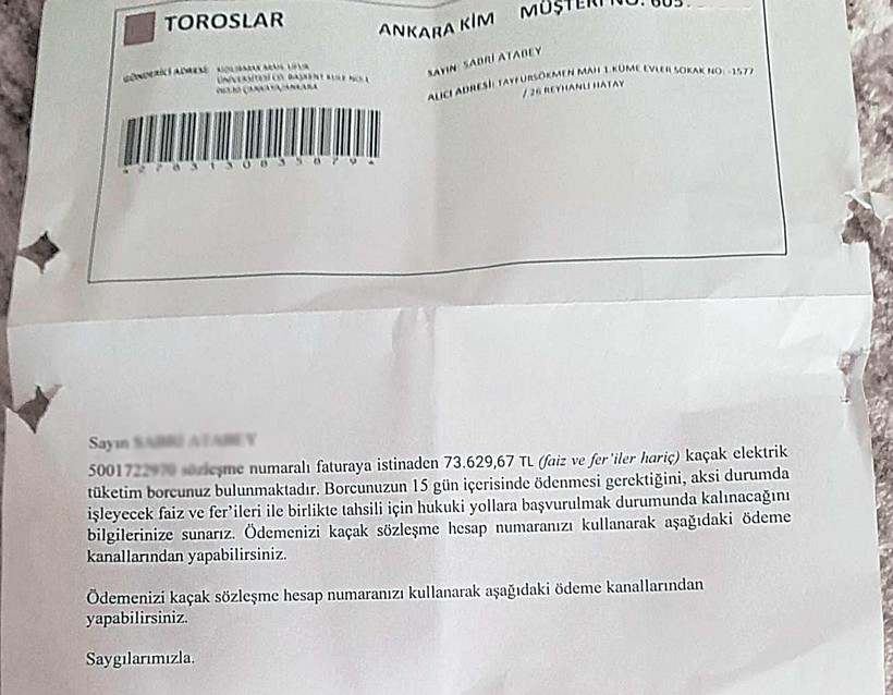 Depremzedeye kaçak elektrik cezası kestiler - Resim : 1