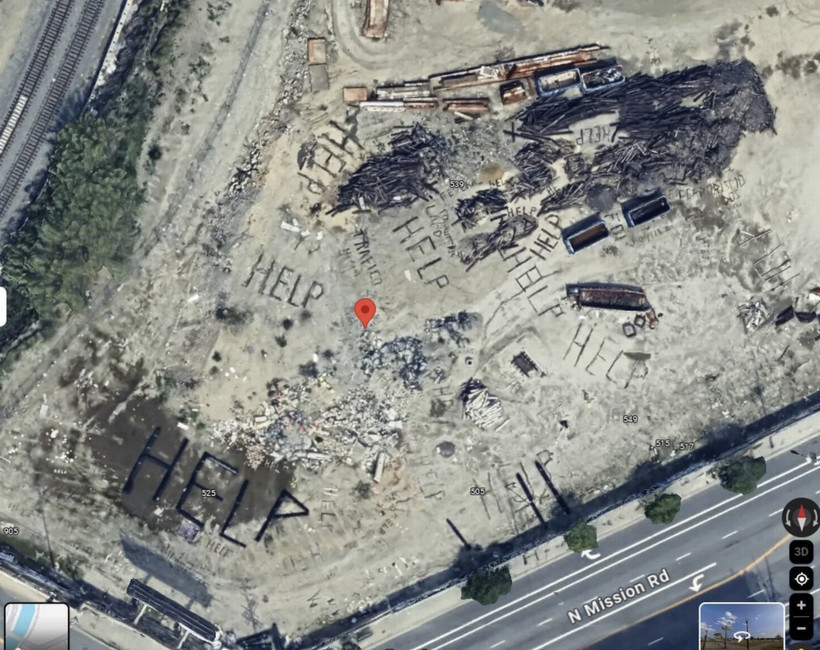 Google Haritalar'da korkutan keşif: Yardım çağrısı ortaya çıktı - Resim : 1