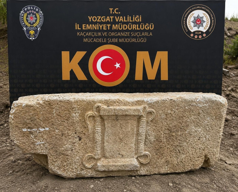 Yozgat’ta tarihi eser operasyonu: Roma dönemine ait lahit ele geçirildi - Resim : 1