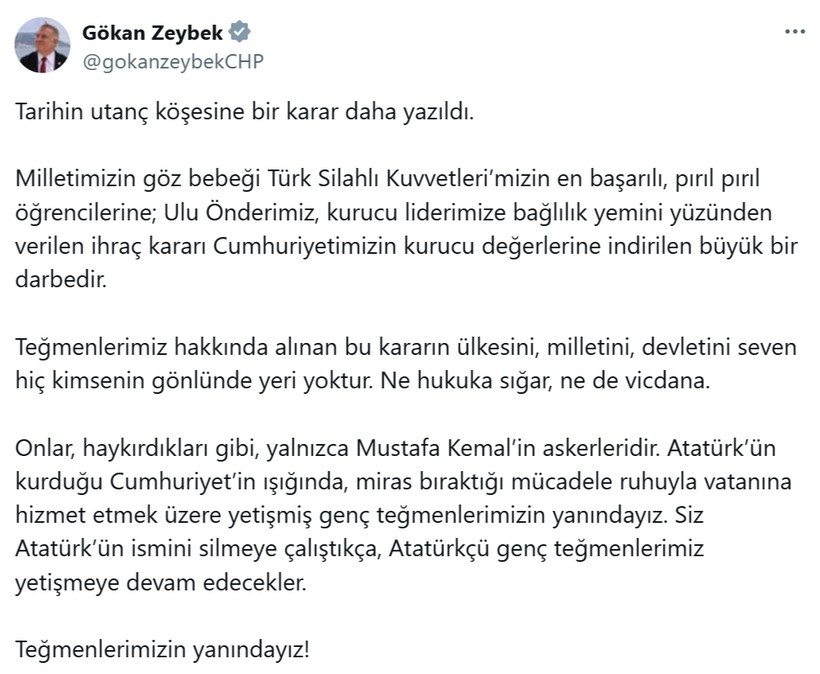 Teğmenlerin ihraç edilmesine sert tepki: 'Bu kararın hesabını soracağız' - Resim: 22