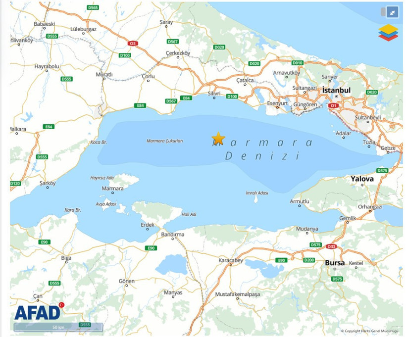 Silivri'de 3,8 büyüklüğünde deprem - Resim : 1
