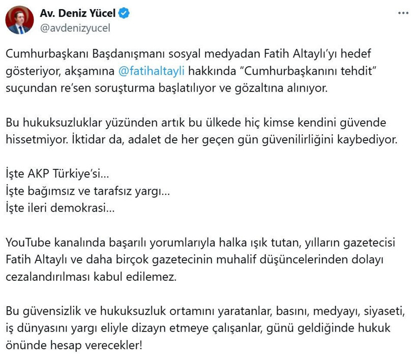 Gazeteci Fatih Altaylı'nın gözaltına alınmasına art arda tepki - Resim: 6