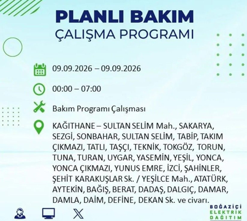 İstanbul'un 24 ilçesi bu gece yarısı kararacak. İşte elektriksiz kalacak mahalleler - Resim: 45