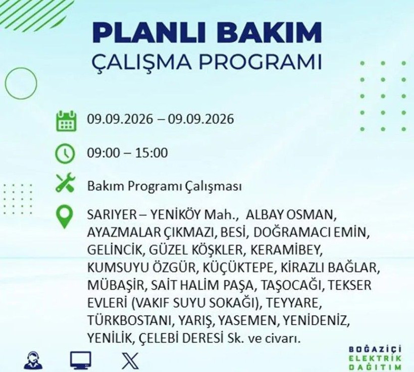 İstanbul'un 24 ilçesi bu gece yarısı kararacak. İşte elektriksiz kalacak mahalleler - Resim: 50