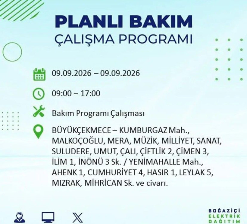 İstanbul'un 24 ilçesi bu gece yarısı kararacak. İşte elektriksiz kalacak mahalleler - Resim: 15